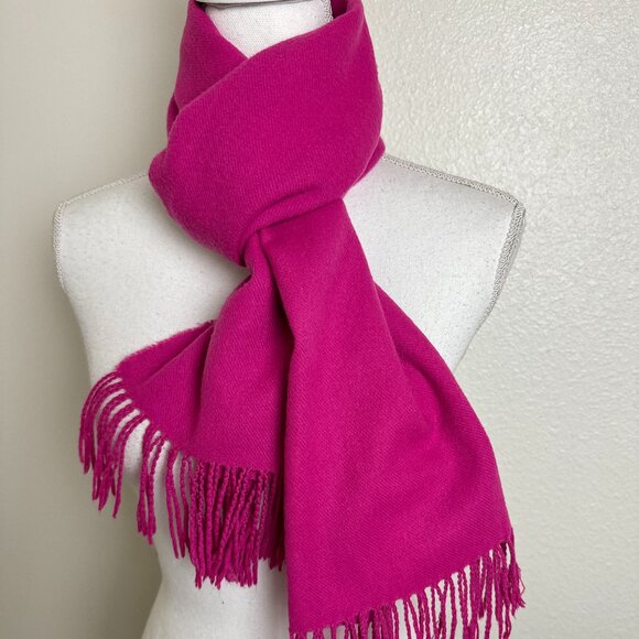 Pink Scarf 100% Cashmere Scotland - Picture 1 of 5